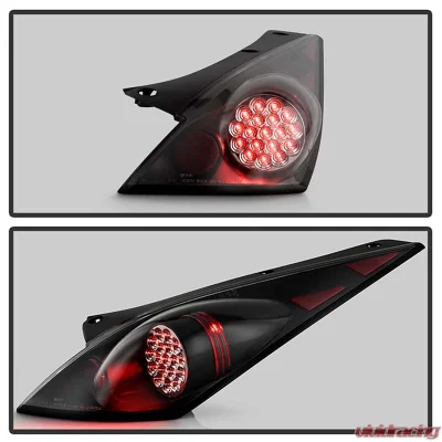 Spyder Auto LED Black Tail Lights Nissan 350Z 2002-2005 - ALT-YD-N350Z02-LED-BK