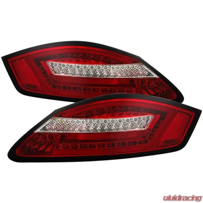 Spyder Auto LED Tail Lights Red Clear for Porsche 987 Boxster Cayman 2005-2008 - ALT-YD-P98705-LED-RC