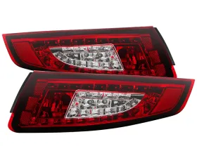 Spyder Auto LED Tail Lights Red Clear for Porsche 997 2005-2008, ALT-YD-P99705-LED-RC