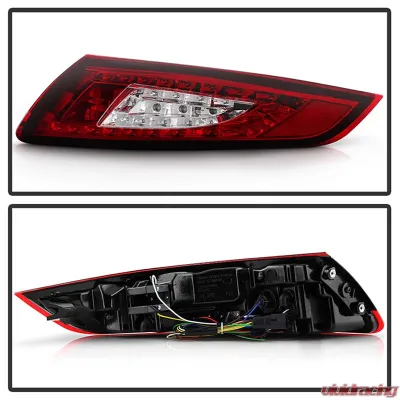 Spyder Auto LED Tail Lights Red Clear for Porsche 997 2005-2008, ALT-YD-P99705-LED-RC - ALT-YD-P99705-LED-RC