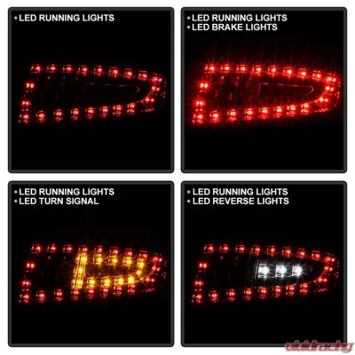 Spyder Auto LED Tail Lights Red Clear for Porsche 997 2005-2008, ALT-YD-P99705-LED-RC - ALT-YD-P99705-LED-RC