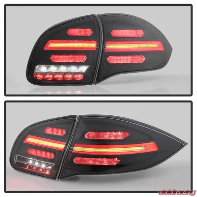 Spyder Auto LED Tail Lights Sequential Signal Black for Porsche Cayenne 958 2011-2014 - ALT-YD-PCAY11-SEQ-BK