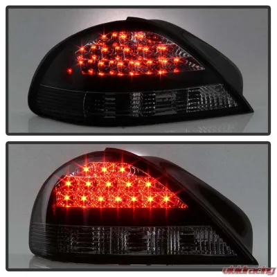 Spyder Auto LED Tail Lights Black Smoke for Pontiac Grand AM 1999-2005 - ALT-YD-PGAM99-LED-BSM