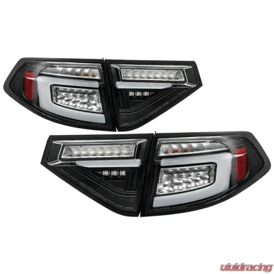 Spyder Auto LED Tail Lights Sequential Signal Black for 2008-2014 Subaru Impreza WRX 5Dr - ALT-YD-SI085D-SEQ-BK