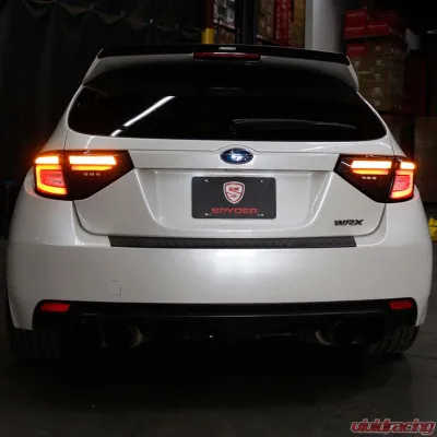 Spyder Auto LED Tail Lights Sequential Signal Black for 2008-2014 Subaru Impreza WRX 5Dr - ALT-YD-SI085D-SEQ-BK