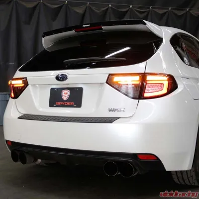 Spyder Auto LED Tail Lights Sequential Signal Black for 2008-2014 Subaru Impreza WRX 5Dr - ALT-YD-SI085D-SEQ-BK