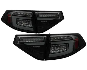 Spyder Auto LED Tail Lights Sequential Signal Black Smoke for 2008-2014 Subaru Impreza WRX 5Dr