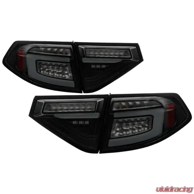 Spyder Auto LED Tail Lights Sequential Signal Black Smoke for 2008-2014 Subaru Impreza WRX 5Dr - ALT-YD-SI085D-SEQ-BSM