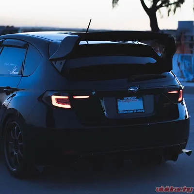 Spyder Auto LED Tail Lights Sequential Signal Black Smoke for 2008-2014 Subaru Impreza WRX 5Dr - ALT-YD-SI085D-SEQ-BSM