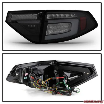 Spyder Auto LED Tail Lights Sequential Signal Black Smoke for 2008-2014 Subaru Impreza WRX 5Dr - ALT-YD-SI085D-SEQ-BSM