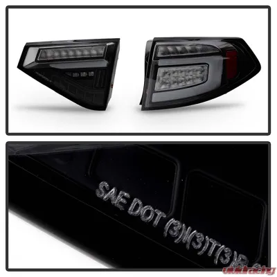 Spyder Auto LED Tail Lights Sequential Signal Black Smoke for 2008-2014 Subaru Impreza WRX 5Dr - ALT-YD-SI085D-SEQ-BSM