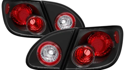 Spyder Auto Altezza Black Tail Lights for Toyota Corolla 2003-2006, LED Design                                     - ALT-YD-TC03-BK - Image 5