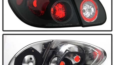 Spyder Auto Altezza Black Tail Lights for Toyota Corolla 2003-2006, LED Design                                     - ALT-YD-TC03-BK - Image 2