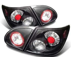 Spyder Auto LED Black Tail Lights for Toyota Corolla 2003-2006, Custom Fit, Durable Design