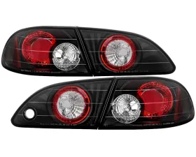 Spyder Auto Altezza Black Tail Lights for Toyota Corolla 1998-2002, Custom Fit