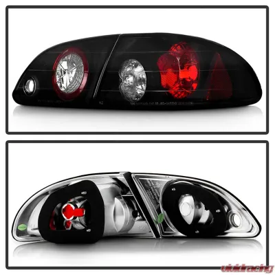 Spyder Auto Euro Style Tail Lights Black Smoke for Toyota Corolla 1998-2002 - ALT-YD-TC98-BSM