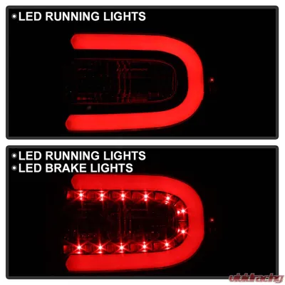 Spyder Auto Black LED Taillights with Light Bar for Toyota FJ Cruiser 2007-2013 - ALT-YD-TFJ07-LBLED-BK