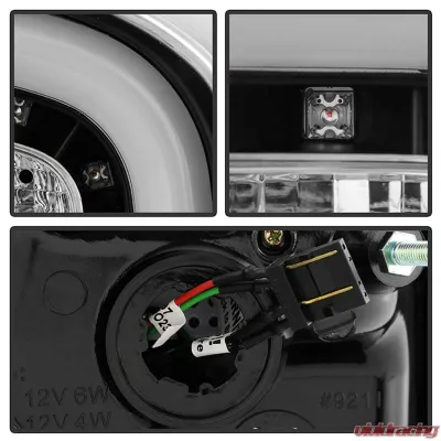 Spyder Auto Black LED Taillights with Light Bar for Toyota FJ Cruiser 2007-2013 - ALT-YD-TFJ07-LBLED-BK