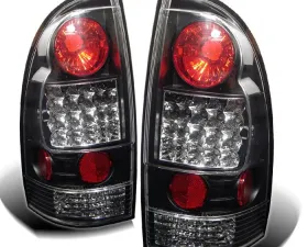 Spyder Auto LED Black Tail Lights for Toyota Tacoma 2005-2007, Alt-YD-TT05-LED-BK