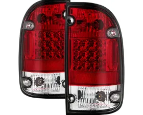 Spyder Auto LED Red/Clear Tail Lights for Toyota Tacoma 1995-2000, Custom Fit