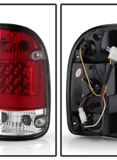 Spyder Auto LED Red/Clear Tail Lights for Toyota Tacoma 1995-2000, Custom Fit                                     - ALT-YD-TT95-LED-RC - Image 2