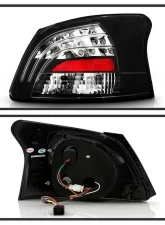 Spyder Auto Black LED Taillights for 2007-2009 Toyota Yaris 4-Door Sedan                                     - ALT-YD-TYA074D-LED-BK - Image 2