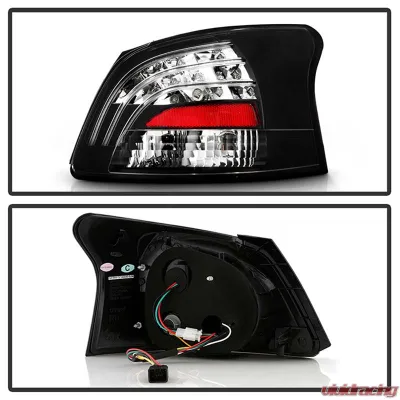 Spyder Auto Black LED Taillights for 2007-2009 Toyota Yaris 4-Door Sedan - ALT-YD-TYA074D-LED-BK