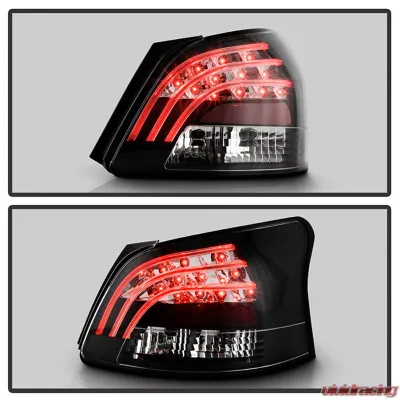 Spyder Auto Black LED Taillights for 2007-2009 Toyota Yaris 4-Door Sedan - ALT-YD-TYA074D-LED-BK