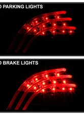 Spyder Auto Black LED Taillights for 2007-2009 Toyota Yaris 4-Door Sedan                                     - ALT-YD-TYA074D-LED-BK - Image 9