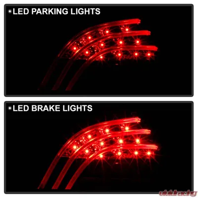 Spyder Auto Black LED Taillights for 2007-2009 Toyota Yaris 4-Door Sedan - ALT-YD-TYA074D-LED-BK