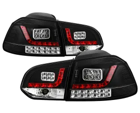 Spyder Auto LED Black Tail Lights for Volkswagen Golf GTI 2010 and Up