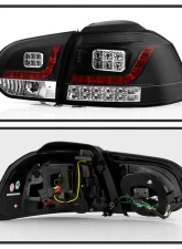 Spyder Auto LED Black Tail Lights for Volkswagen Golf GTI 2010 and Up                                     - ALT-YD-VG10-LED-BK - Image 2