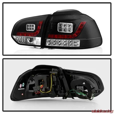 Spyder Auto LED Black Tail Lights for Volkswagen Golf GTI 2010 and Up - ALT-YD-VG10-LED-BK