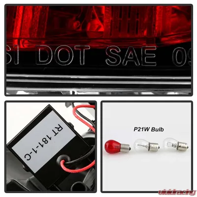 Spyder Auto LED Black Tail Lights for Volkswagen Golf GTI 2010 and Up - ALT-YD-VG10-LED-BK