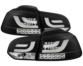 Spyder Auto Black G2 Type LED Taillights with Light Bar for Volkswagen GTI MK6 2010-2013