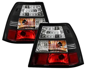 Spyder Auto LED Black Tail Lights for Volkswagen Jetta 1999-2004, ALT-YD-VJ99-LED-BK