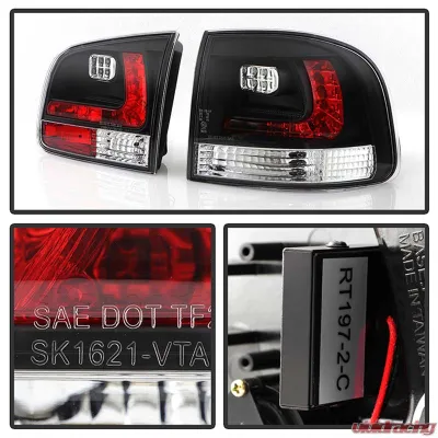 Spyder Auto Black LED Taillights for Volkswagen Touareg 2002-2007, ALT-YD-VTOU04-LED-BK - ALT-YD-VTOU04-LED-BK