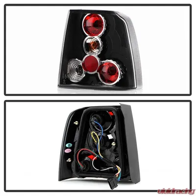 Spyder Auto Altezza Black Tail Lights for Volkswagen Passat 1997-2000 - ALT-YD-VWPAT97-BK