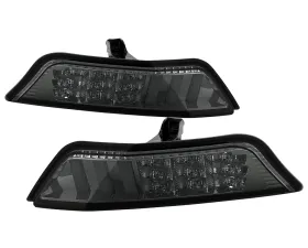 Spyder Auto Front Bumper DRL LED Lights Smoke for Ford Mustang 2015-2016