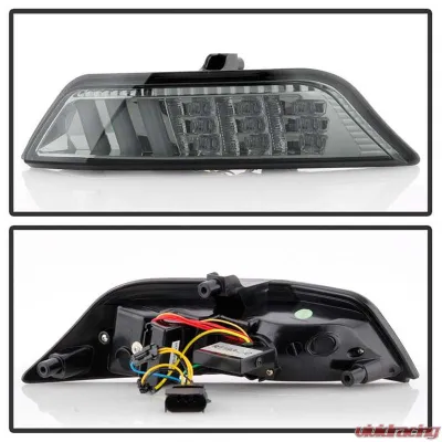 Spyder Auto Front Bumper DRL LED Lights Smoke for Ford Mustang 2015-2016 - CBL-YD-FM15-LED-SM