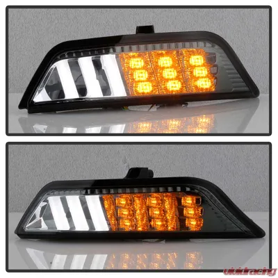 Spyder Auto Front Bumper DRL LED Lights Smoke for Ford Mustang 2015-2016 - CBL-YD-FM15-LED-SM