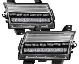 Spyder Auto Full LED Sequential Signal Front Bumper Lights Black Jeep Wrangler 2018-2019
