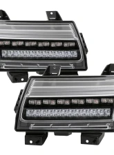 Spyder Auto Full LED Sequential Signal Front Bumper Lights Black Jeep Wrangler 2018-2019                                     - CBL-YD-JW18-SEQ-BK - Image 11