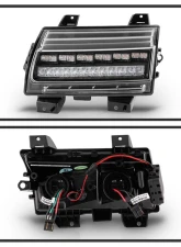 Spyder Auto Full LED Sequential Signal Front Bumper Lights Black Jeep Wrangler 2018-2019                                     - CBL-YD-JW18-SEQ-BK - Image 2