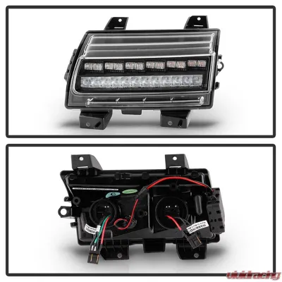 Spyder Auto Full LED Sequential Signal Front Bumper Lights Black Jeep Wrangler 2018-2019 - CBL-YD-JW18-SEQ-BK