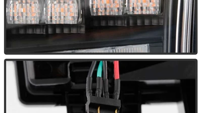 Spyder Auto Full LED Sequential Signal Front Bumper Lights Black Jeep Wrangler 2018-2019                                     - CBL-YD-JW18-SEQ-BK - Image 3