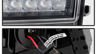 Spyder Auto Full LED Sequential Signal Front Bumper Lights Black Jeep Wrangler 2018-2019                                     - CBL-YD-JW18-SEQ-BK - Image 4