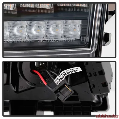 Spyder Auto Full LED Sequential Signal Front Bumper Lights Black Jeep Wrangler 2018-2019 - CBL-YD-JW18-SEQ-BK
