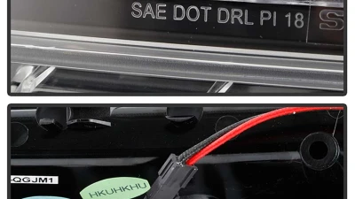 Spyder Auto Full LED Sequential Signal Front Bumper Lights Black Jeep Wrangler 2018-2019                                     - CBL-YD-JW18-SEQ-BK - Image 5