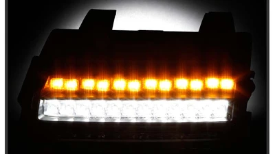 Spyder Auto Full LED Sequential Signal Front Bumper Lights Black Jeep Wrangler 2018-2019                                     - CBL-YD-JW18-SEQ-BK - Image 7